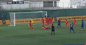 邀请赛-贺一然读秒头球绝杀 U23国足1-0力克塔吉克斯坦