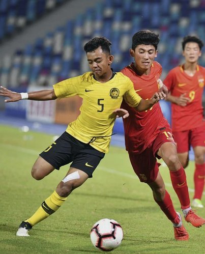 今日中国u15。49-56名排位赛。马来西亚。